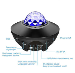 Galaxy Ocean Wave Light Projector